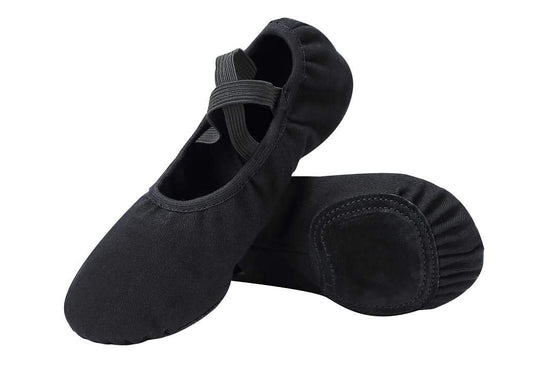 Linodes Dance Shoes for Girls Stretch Canvas Split Sole for Women
