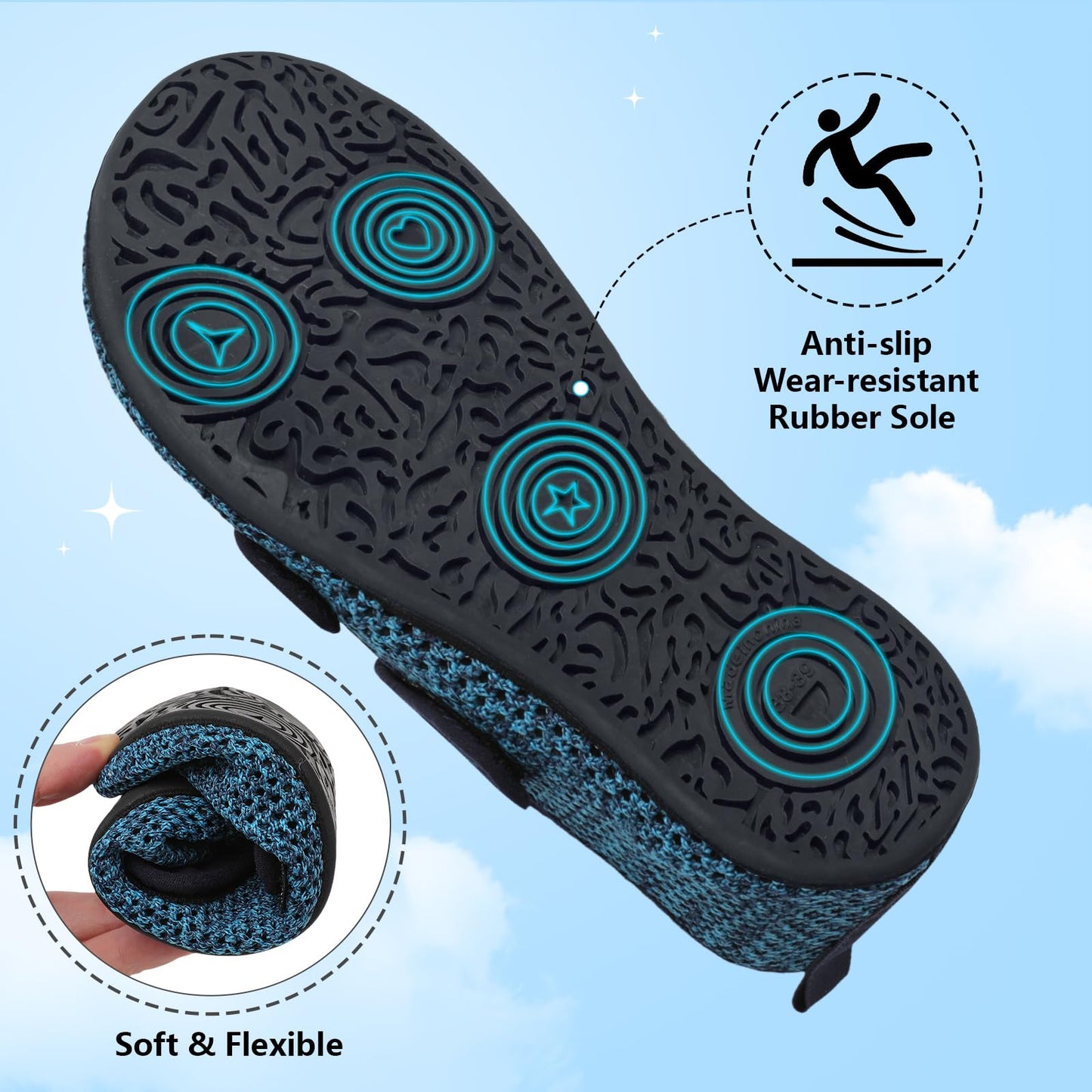 BARERUN Water Shoes Women Men Quick Dry Barefoot Beach Walking Kayaking Surfing Yoga Shoes Adjustable Wide Minimalist Sandals Slippers Indoor/Outdoor
