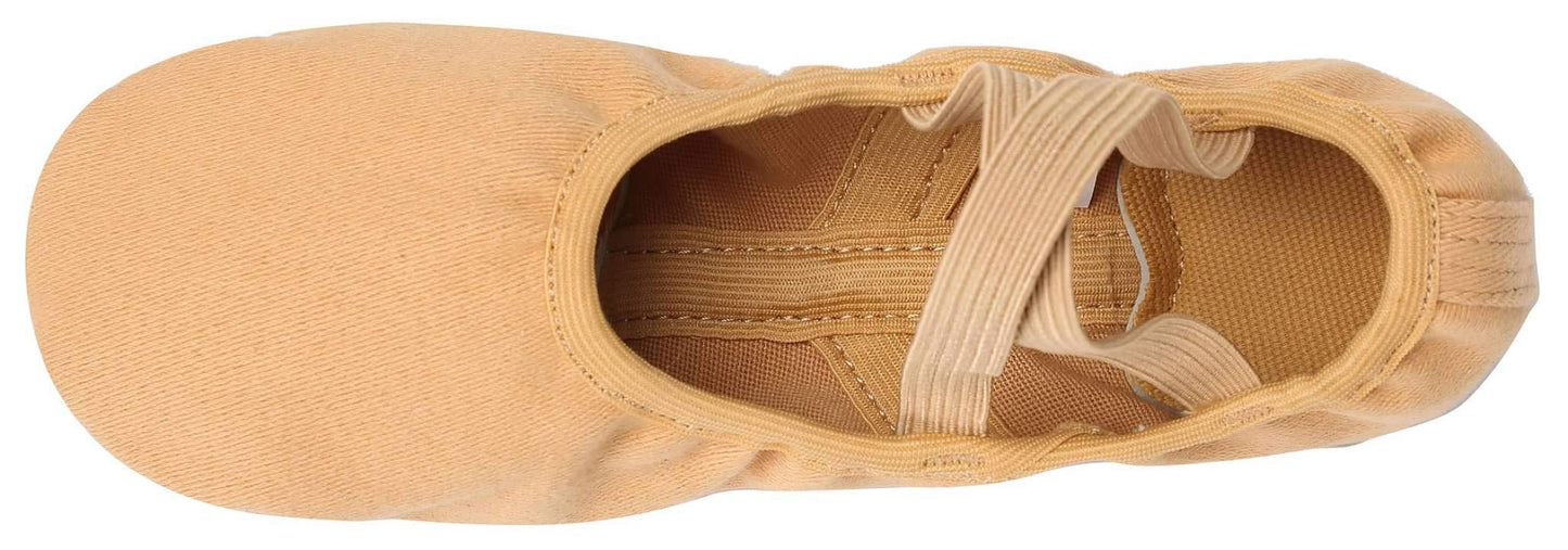 Linodes Dance Shoes for Girls Stretch Canvas Split Sole for Women