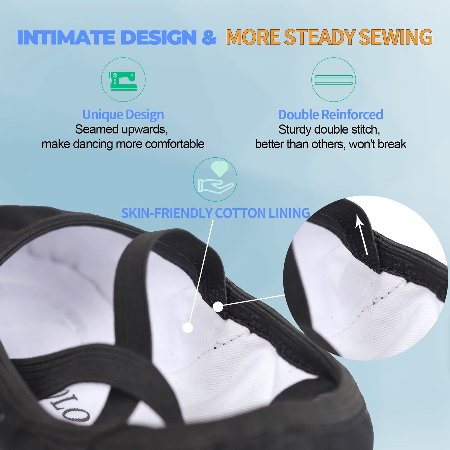 Women's Ballet Shoes Canvas Dance Slippers Yoga Practice Shoes for Girls/Adults