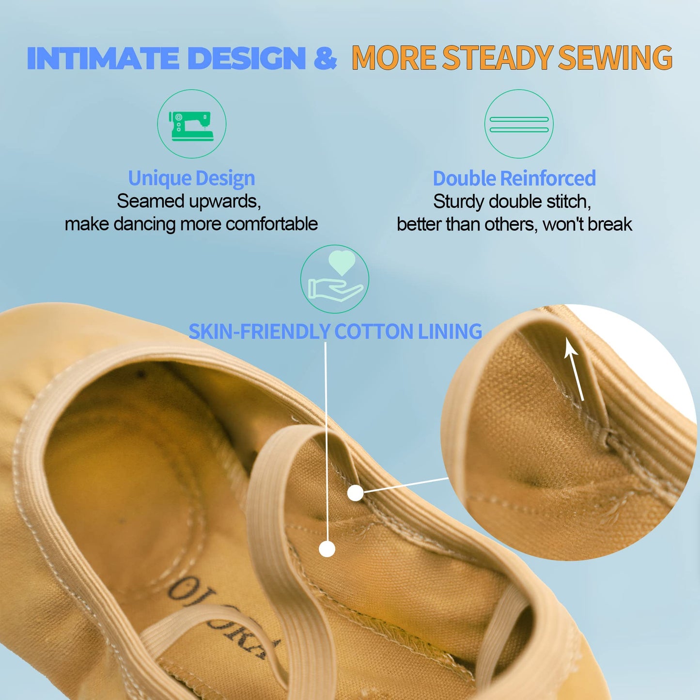 Women's Ballet Shoes Canvas Dance Slippers Yoga Practice Shoes for Girls/Adults