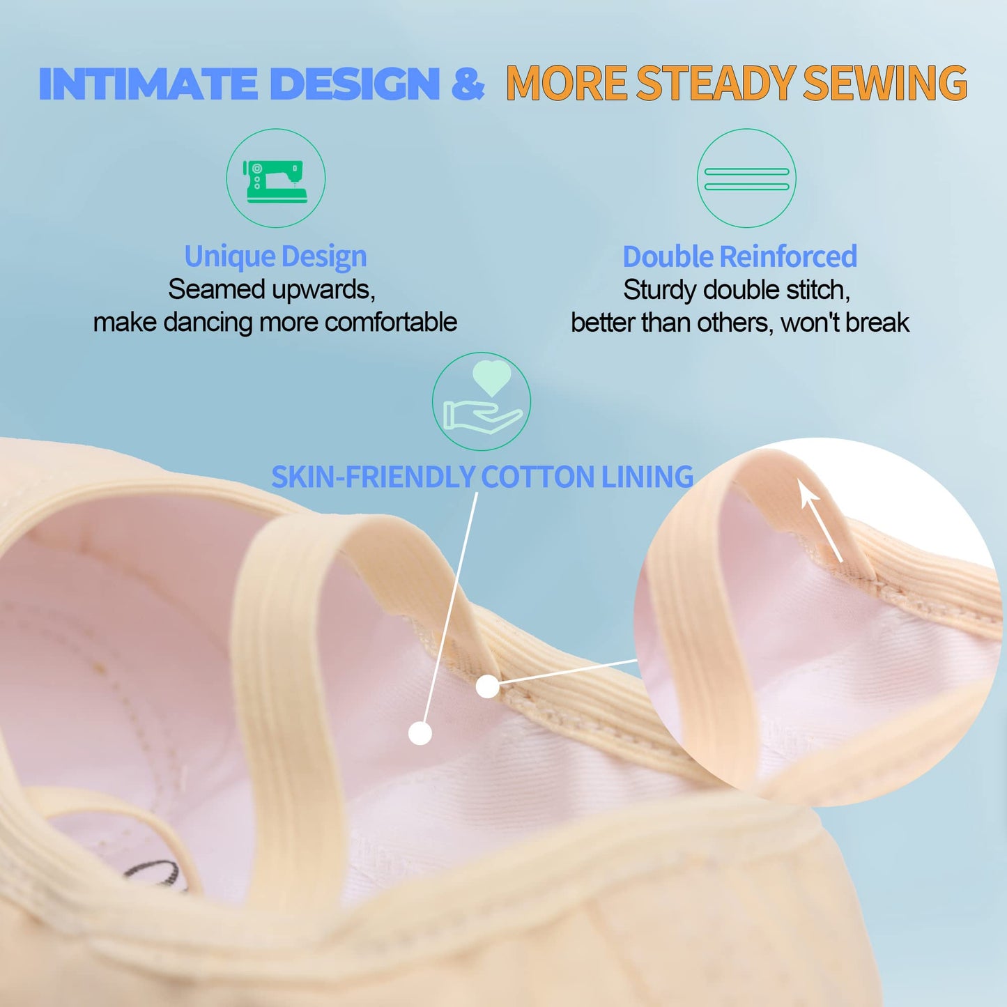Women's Ballet Shoes Canvas Dance Slippers Yoga Practice Shoes for Girls/Adults