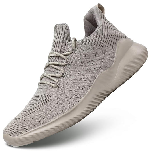 Mens Slip-on Tennis Shoes Walking Running Sneakers Lightweight Breathable Casual Soft Sole Mesh Work Gym Athletic Trainers