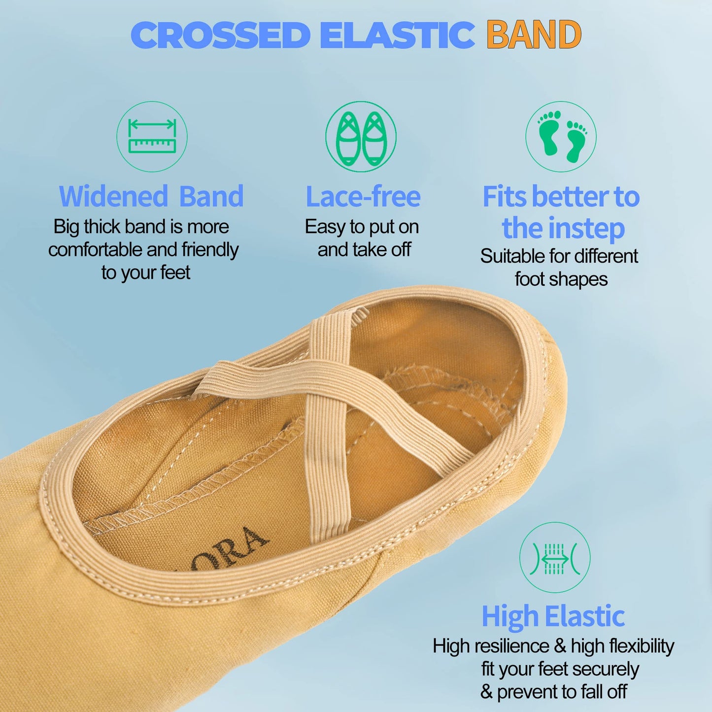 Women's Ballet Shoes Canvas Dance Slippers Yoga Practice Shoes for Girls/Adults