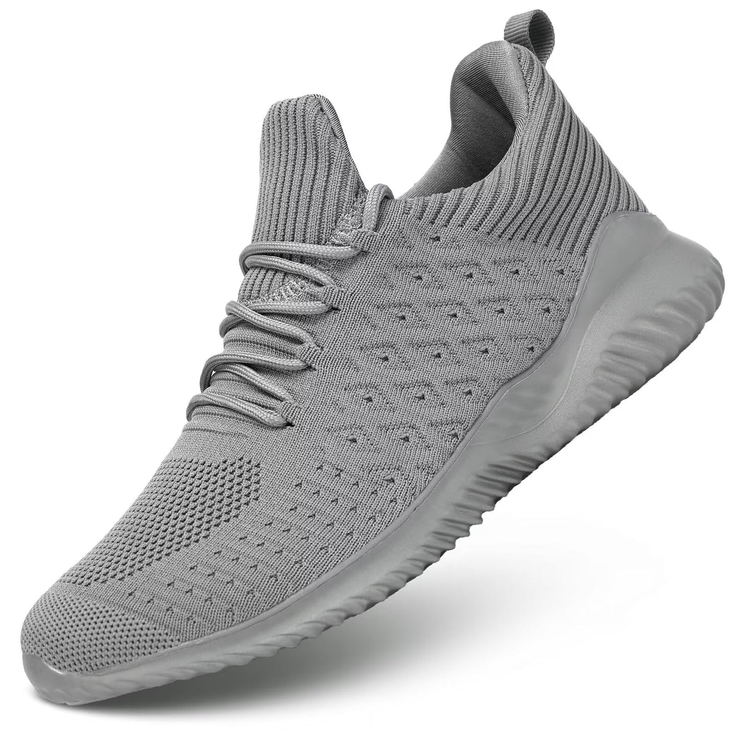 Mens Slip-on Tennis Shoes Walking Running Sneakers Lightweight Breathable Casual Soft Sole Mesh Work Gym Athletic Trainers