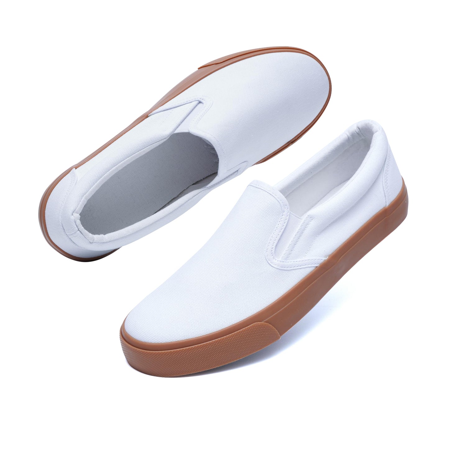 Low-Top Slip Ons Women's Fashion Sneakers Casual Canvas Sneakers for Women Comfortable Flats Breathable Padded Insole Slip on Sneakers Women Low Slip on Shoes