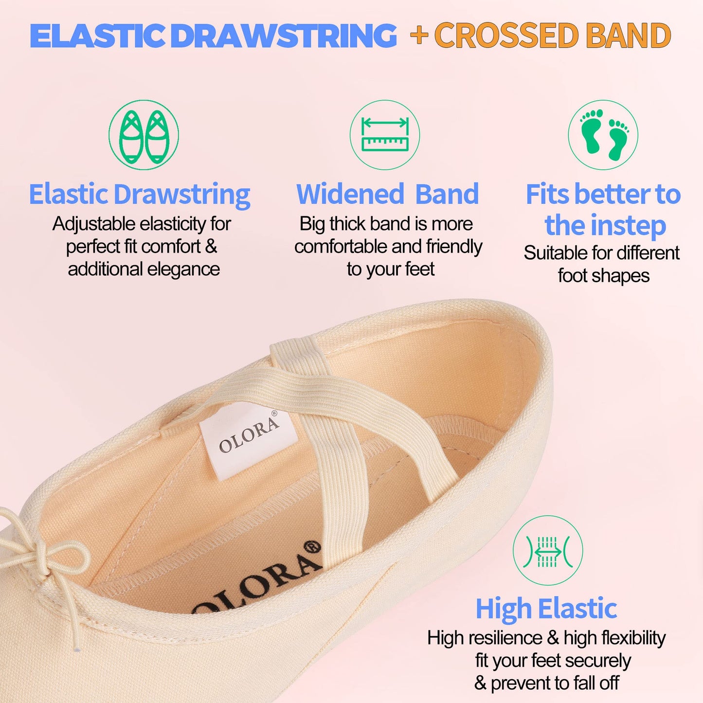 Women's Ballet Shoes Canvas Dance Slippers Yoga Practice Shoes for Girls/Adults